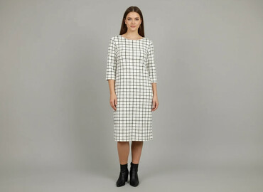 rozkloszowane spódnice midi w kratę: Women`s dress, size S