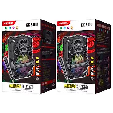 Audio: KAKUSIGA KK-8106 portativ səs sistemi - Güclü dinamik və rəngli LED — 3