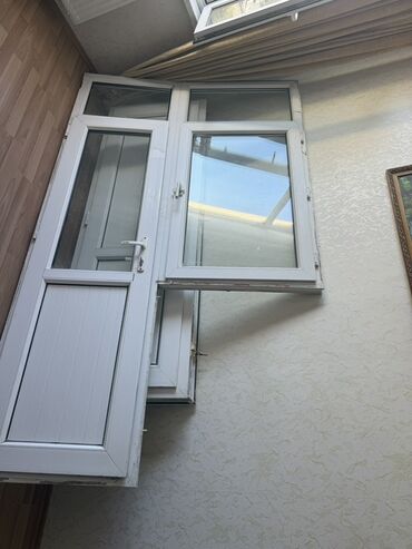 Honda: PVC balkon pəncərə–qapı dəsti - Material: ağ PVC profil, ikiqat şüşə
