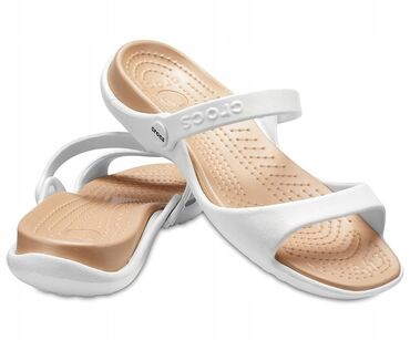 Босоножки, сандалии, шлепанцы: Босоножки, 38, Crocs, Б/у, цвет - Белый, Платная доставка at lalafo.kg Босоножки, сандалии, шлепанцы: Босоножки, 38, Crocs, Б/у, цвет - Белый, Платная доставка