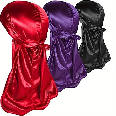 Головные уборы: Продаю набор из 3-х шелковистых мужских бандан (durag). Идеальны для — 7