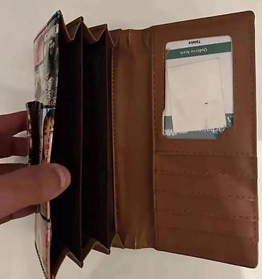 Çantalar: Qadın cüzdanları seti - 3 ədəd cüzdan: rəngli jurnalkolaj naxışlı — 2