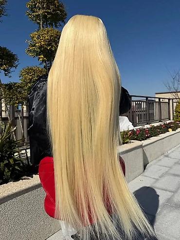 Perike i klipse: Duga ravna perika u boji pastelno roze Dužina 100cm. - Tip — 31