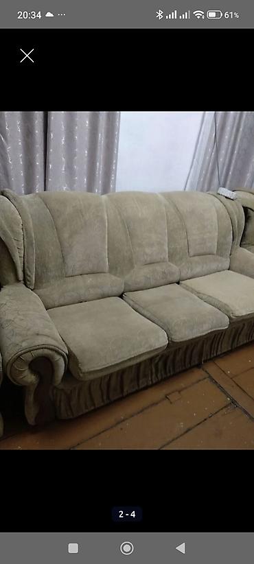 sofa: Прямой диван, Б/у — 4