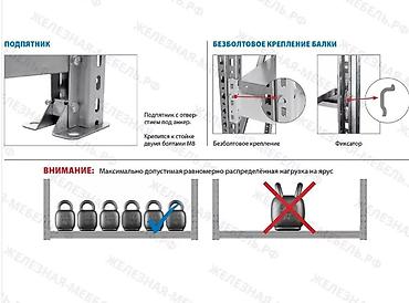 Этажерки для кухни: Стеллаж MS Pro Z 3000х2100х600 (4 яруса с секционным настилом) — 6