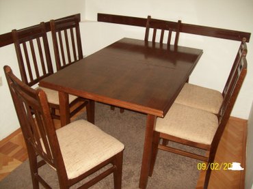 komplet sto i stolice: Drvo, Do 6 mesta