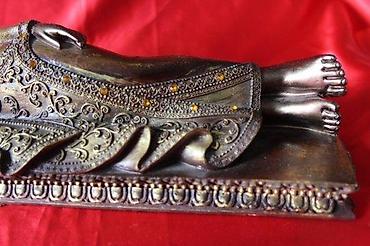 Figure: STARA FIGURA BUDE, RECLINING BUDDHA, LEŽEĆI BUDA, RETKO | Stara — 4