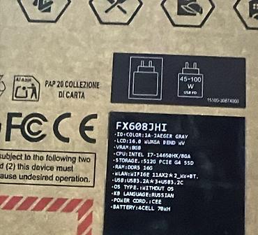 ucuz telefon iphone: Yeni ASUS TUF Gaming, 16 ", Intel Core i7, 512 GB, Ödənişli çatdırılma — 2