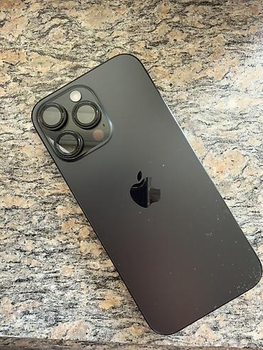 IPhone 16 Pro Max, Б/у, 256 ГБ, Графит, Зарядное устройство, Защитное стекло, Чехол, 89 %
