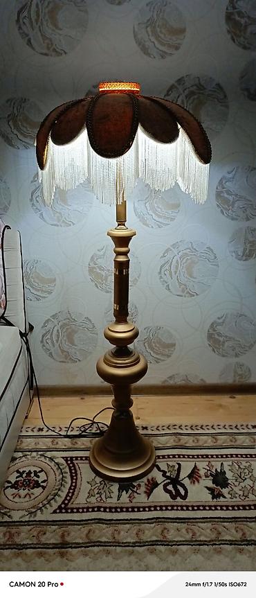 mdf material: Retro/Klassik dizaynlı qızılı rəngli döşəmə lampası - Stil — 2
