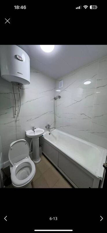 квартира за 10 тысяч в месяц: 2 комнаты, 44 м², 104 серия, 1 этаж, Евроремонт