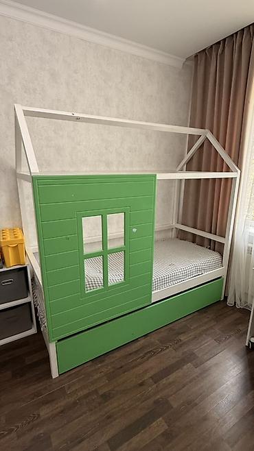 2 ярусные кровати: Детская односпальная кровать, Б/у, Для девочки, Для мальчика, С бортиком, МДФ, Самовывоз — 3
