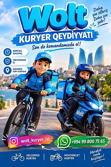 masin elektrik: Sürücü-kuryer tələb olunur, Şəxsi nəqliyyat vasitəsi ilə, Gündəlik ödəniş, Təcrübəsiz — 1