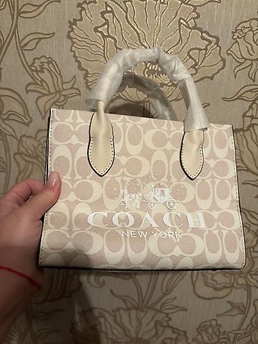 Çantalar: Coach New York mini tote çanta - Rəng: krem/bez fon üzərində krem — 1