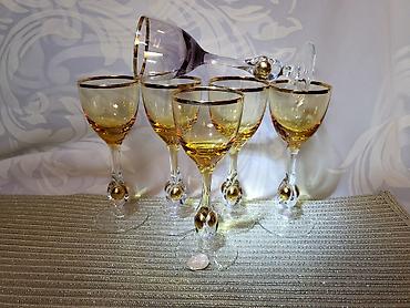 autima: Case kristal,Bohemija,rucni rad za zestoko pice 1950g+. Case — 1
