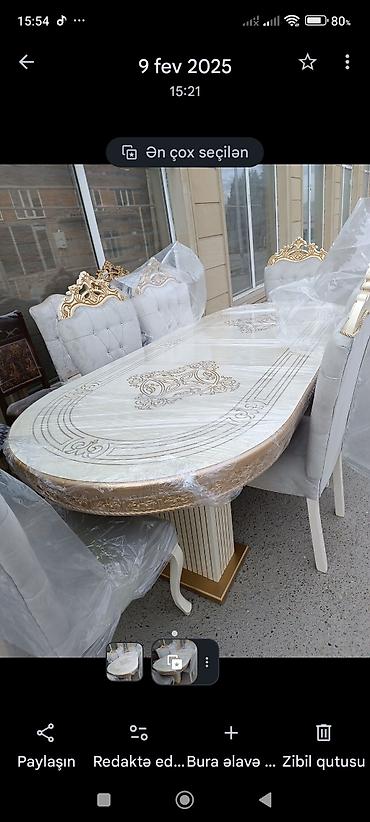 Masa və oturacaq dəstləri: Masa dəsti və tək oturacaqlar — 4