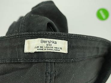 czarne cargo pull and bear: Bershka, Spodnie materiałowe damskie, rozmiar S — 4