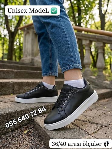 reebok krasovka: Unisex idman üslubunda krossovkalar - Rənglər: qara və ağ - Ölçülər — 1