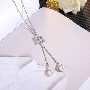ogrlica ocilibara duzine cm: Ogrlica sa dva bela bisera, vrlo elegantna i unikatna