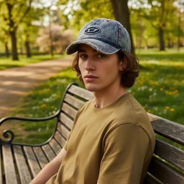 Kape i aksesoari: Kačket, Diesel, bоја - Svetloplava — 1