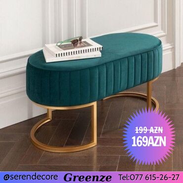 Skameykalar, lavoçkalar: Məhsul: Metalkarkaslı dəri/tekstil oturacaqlı skamya modelləri - — 2