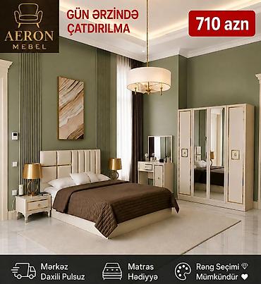 tap.az yataq mebelleri: Aeron Mebel – Yataq otağı dəsti Yataq desti: Dolab:200×160×47 — 1