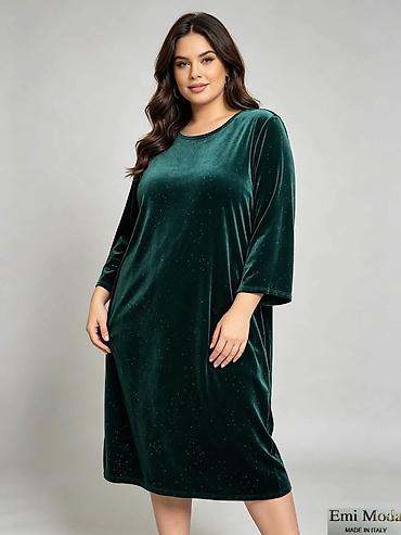 podsuknja: Plišana haljina sa diskretnim sjajem – plus size - Brend: Emi Moda — 4