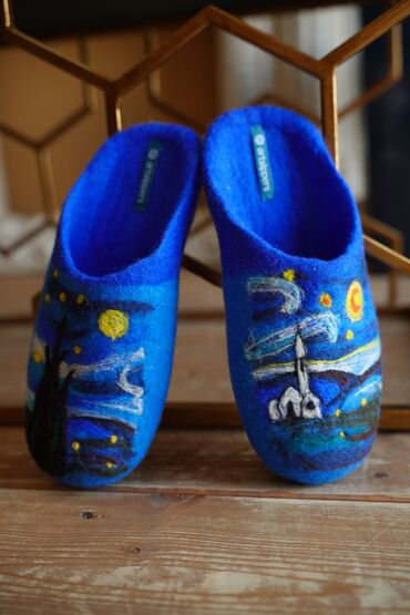 обувь лининг: Домашние тапочки 44, цвет - Синий