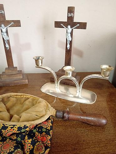 Stare vaze i dekor: Crkveni liturgijski set – komplet - Dva drvena krsta sa korpusom — 2