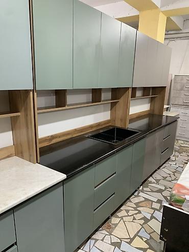 Кухонные гарнитуры: Кухонные гарнитуры современного дизайна - Прямые модули с верхними и — 6