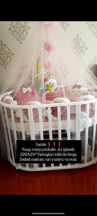 Beşiklər: Qız üçün, İşlənmiş, Yumru, Beşik, Dəst ilə, Matras ilə, Yellənmə mexanizmsiz — 1