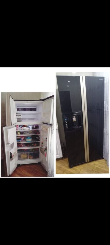soyuducu hitachi: Б/у 2 двери Hitachi Холодильник Продажа, цвет - Черный