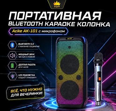 Портативная Bluetooth караоке колонка Acike AK-101 с микрофоном Купить