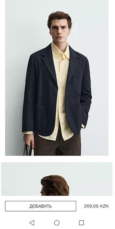 Kişi geyimləri: Pencək, Naxışsız, Zara, XL — 2