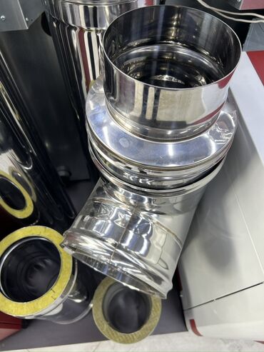 Отопление и нагреватели: Набор стальных труб для дымохода. Эти трубы имеют гладкую, отражающую