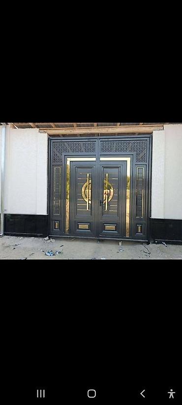 Металлические двери на заказ: Металлическая дверь на заказ, Для частного дома, Двухстворчатая, Железная, Кыргызстан, Бесплатный замер — 12