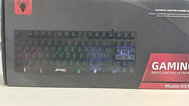 Техника и электроника: JEDEL K517 Gaming Backlighting Keyboard - Rəngli (Rainbow) işıqlanma — 2
