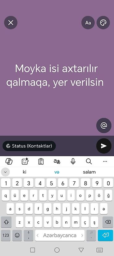 gunluk is elanları bakı: Moyka, isi axtarılır bakin ici olsun Məzmun: - Avtoyuma (moyka) — 1