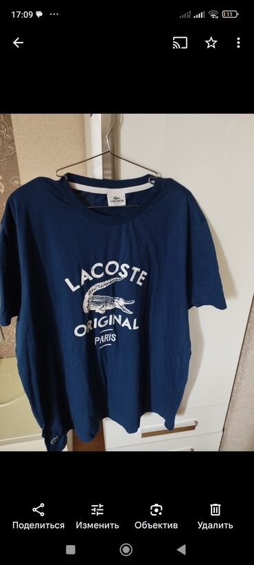 женские кроссовки без задников: Futbolka Lacoste, 2XS (EU 32), rəng - Göy