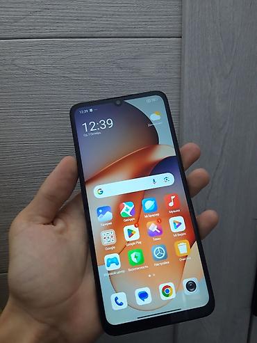 xaomi 17: Redmi, Redmi 13C, Б/у, 128 ГБ, цвет - Черный, 2 SIM — 2