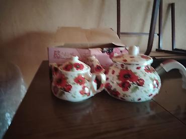 nimo süd sağan: Çay dəsti, rəng - Qırmızı, Keramika — 1