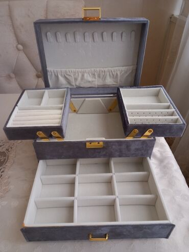 хочу купить часы: Məhsul: 3 mərtəbəli zərgərlik organizer qutusu. 3-cü şəkildən