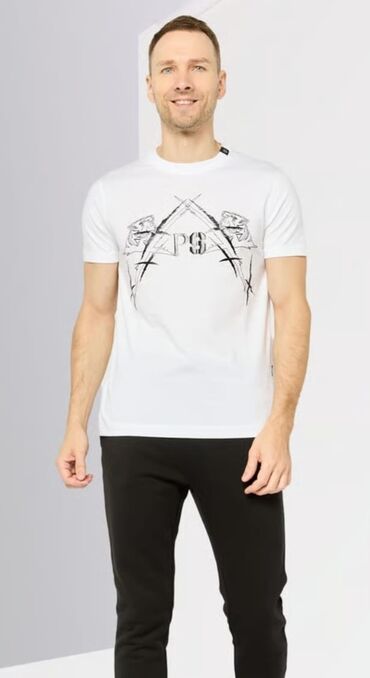 Futbolkalar: Futbolka, Philipp Plein, L, rəng - Ağ — 1