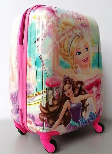 Rančevi, torbe i koferi: Dečji kofer na točkiće – Barbie motiv - Tvrda školjka sa sjajnim — 8