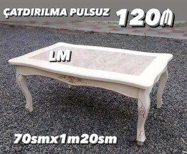 taxta material: Jurnal masası, Açılmayan, Mərmər, Dördbucaq masa