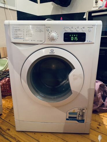 Paltaryuyan maşınlar: Paltaryuyan maşın Indesit, 7 kq, İşlənmiş, Avtomat, Qurutma var, Kredit yoxdur, Pulsuz çatdırılma