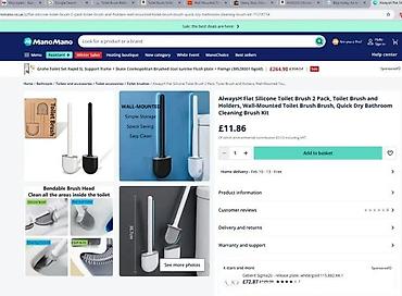 Ostali proizvodi za kuću: Silikonska WC četka sa zidnim držačem - Materijal glave: meki TPR — 7