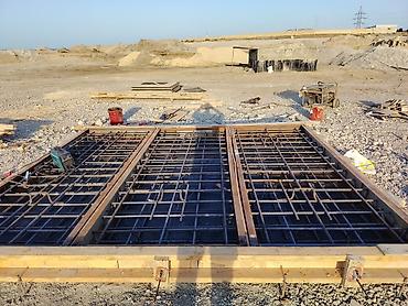 direkisyon seti: 3 ədəd (1.17m*3m*0.2m) ölçülərdə beton lövhələr iç setkası 16 lıq — 1
