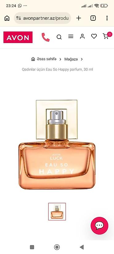 Ətriyyat: AVON ətirləri seçimi: 1) AVON Luck Eau So Happy – qadınlar üçün — 1