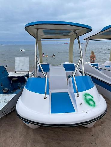 водный техника: Катамараны с навесом для отдыха на воде - Тип: пляжные педальные — 2